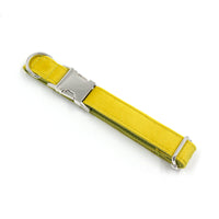 HKM-0691133 Stylish Yellow and Green Velvet Dog Collar for Comfortable Wear