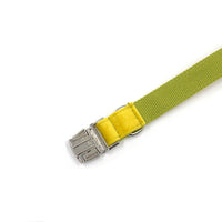 HKM-0691133 Stylish Yellow and Green Velvet Dog Collar for Comfortable Wear