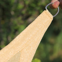 HKM-069139 Square Sand UV Block Sun Shade Sail 12ft x 12ft for Outdoor Patio and Garden