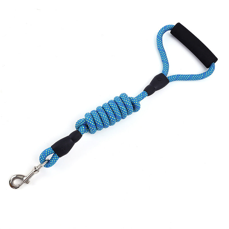 HKM-0692925 Nylon Dog Traction Rope with Handle and Spring for Enhanced Control