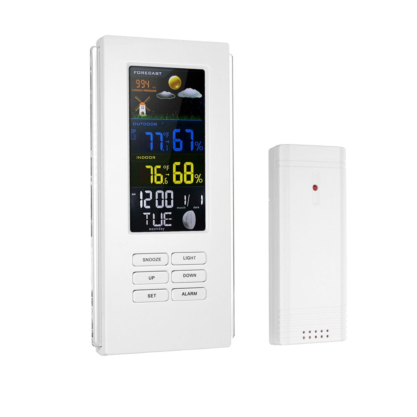 HKM-069331 Indoor and Outdoor Thermometer and Hygrometer with Weather Forecast and Barometric Pressure Display