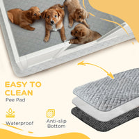 HKM-0694589 Whelping Box for Puppies with Adjustable Door, Pig Rail & Cleaning Pad - Fits Small to Large Breeds, 41" x 39"