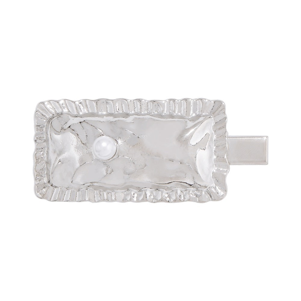 HKM-069523 Retro Square Duckbill Clip Hairpin - Creative Geometric Hair Accessory for Women