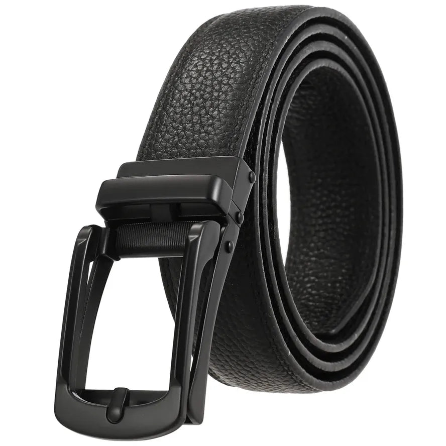 HKM-069651 Men's Genuine Leather Belt, Model LY33-23426-5, Durable & Stylish Design