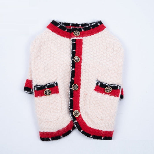 HKM-0696893 Classic Bejirog Stylish Sweater Cardigan for Pets in Blue and Pink, Sizes XS to 3XL