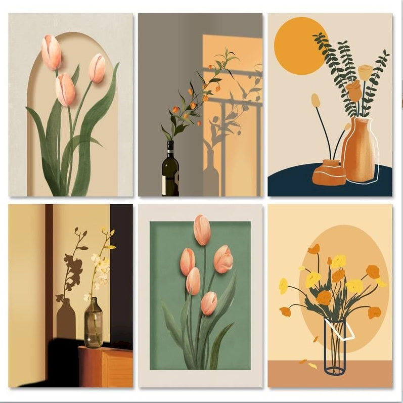 HKM-069715 Frameless Digital Oil Painting on Linen – Hand-Drawn Artwork Set