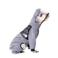 HKM-0697277 Reflective Small Dog Raincoat in Silver and Green, Comfortable Polyester, Multiple Sizes Available