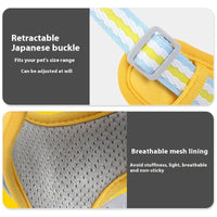 HKM-0698173 Explosion-Proof Anti-Strangulation Pet Harness with 1.5m Traction Rope in Pink, Yellow, Green, and Lake Blue