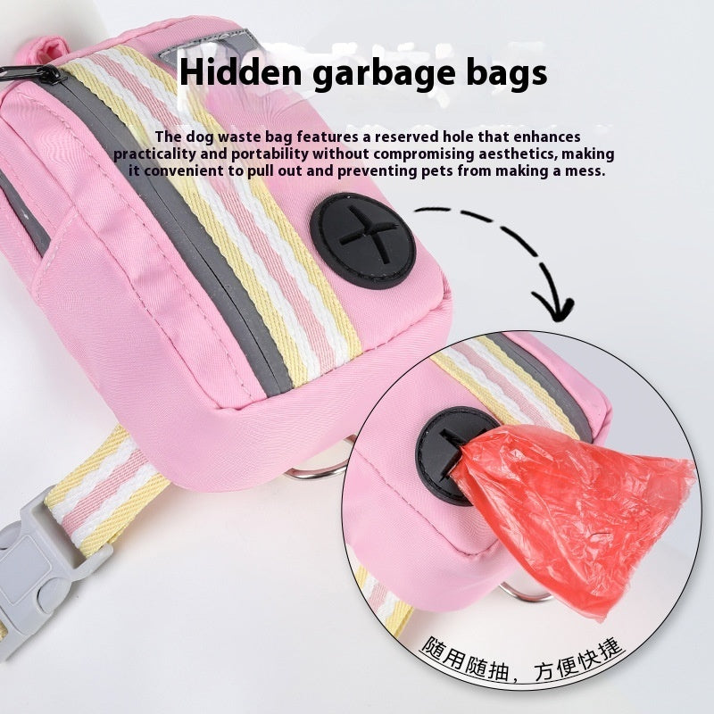 HKM-0698173 Explosion-Proof Anti-Strangulation Pet Harness with 1.5m Traction Rope in Pink, Yellow, Green, and Lake Blue