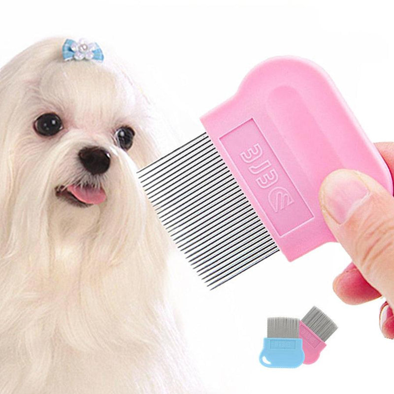 HKM-069843 Pet Dog Comb for Flea Removal and Fluffy Hair Care ¨C Needle and Row Design for Gentle Knot Detangling