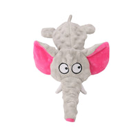 HKM-0698557 Plush Elephant Dog Toy - Interactive Pet Playmate in Dark Blue, Purple, Light Blue, Gray