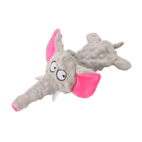 HKM-0698557 Plush Elephant Dog Toy - Interactive Pet Playmate in Dark Blue, Purple, Light Blue, Gray
