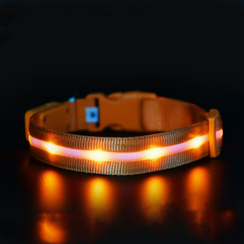 HKM-0700861 Luminous USB Charging Pet Collar - Multiple Color Options Available