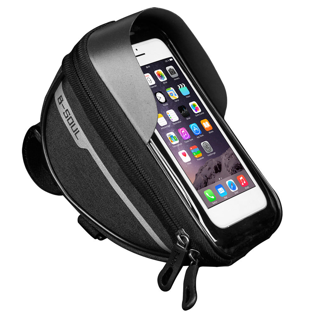 HKM-070163 Bicycle Cell Phone Holder with Waterproof Zipper and Anti-Reflection Design