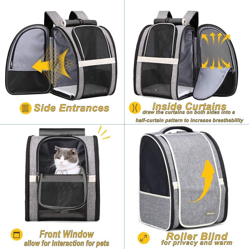 HKM-0702141 Innovative Backpack Carrier for Cats and Small Dogs - Comfortable, Breathable Design