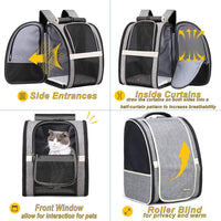 HKM-0702141 Innovative Backpack Carrier for Cats and Small Dogs - Comfortable, Breathable Design