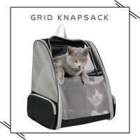 HKM-0702141 Innovative Backpack Carrier for Cats and Small Dogs - Comfortable, Breathable Design
