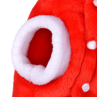 HKM-0703037 Cozy Red Flannel Dress for Dogs and Cats - Perfect for Holidays and Festive Occasions