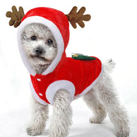 HKM-0703037 Cozy Red Flannel Dress for Dogs and Cats - Perfect for Holidays and Festive Occasions