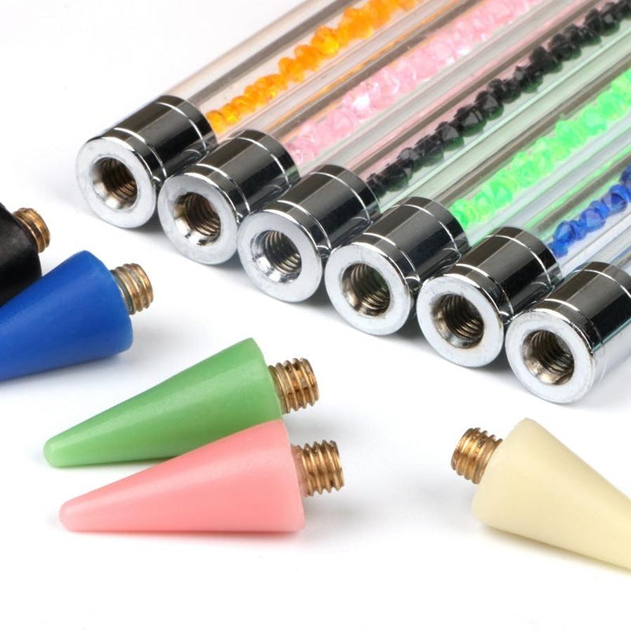 HKM-070419 Dual-Head Diamond Spot Drill Pen with Colorful Wax Heads for Easy Gem Application