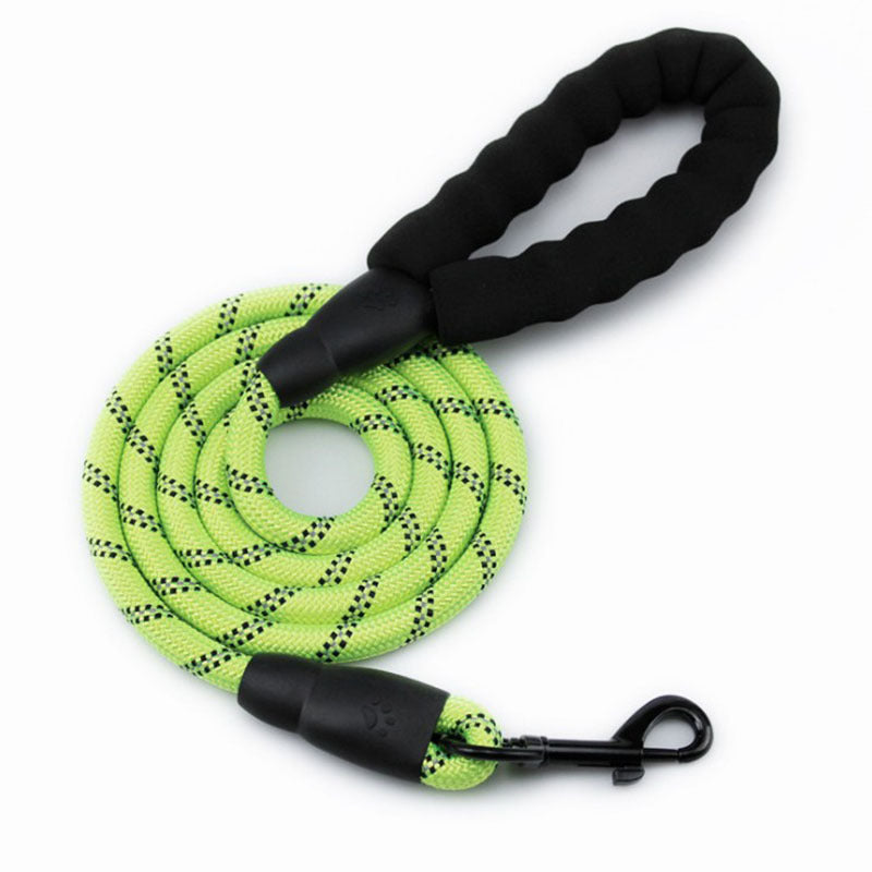 HKM-0704445 Sponge Pet Reflective Nylon Traction Rope - 150CM Long, Available in Multiple Colors
