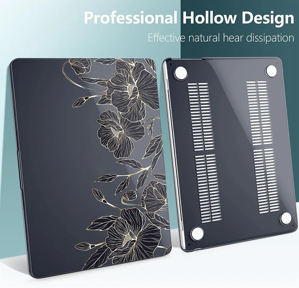 HKM-070483 Crystal Clear Transparent UV Printed Case for 15-Inch MacBook Air 2024 with M2 Chip
