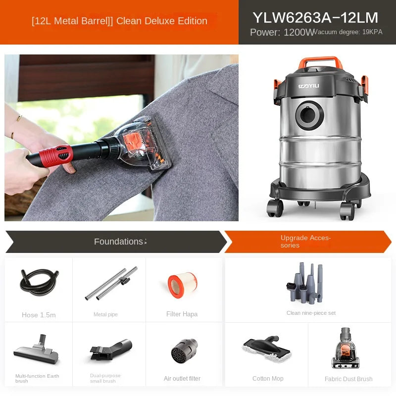 HKM-070675 High-Power Portable Vacuum Cleaner for Household and Automobile Use
