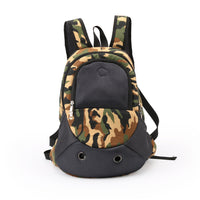 HKM-0706877 Camouflage Canvas Pet Backpack for Small Dogs up to 8 kg with Magnet Mesh Curtain
