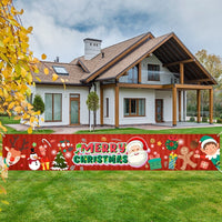 HKM-070739 Christmas Polyester Banner Decoration - 300x50cm Festive Holiday Display