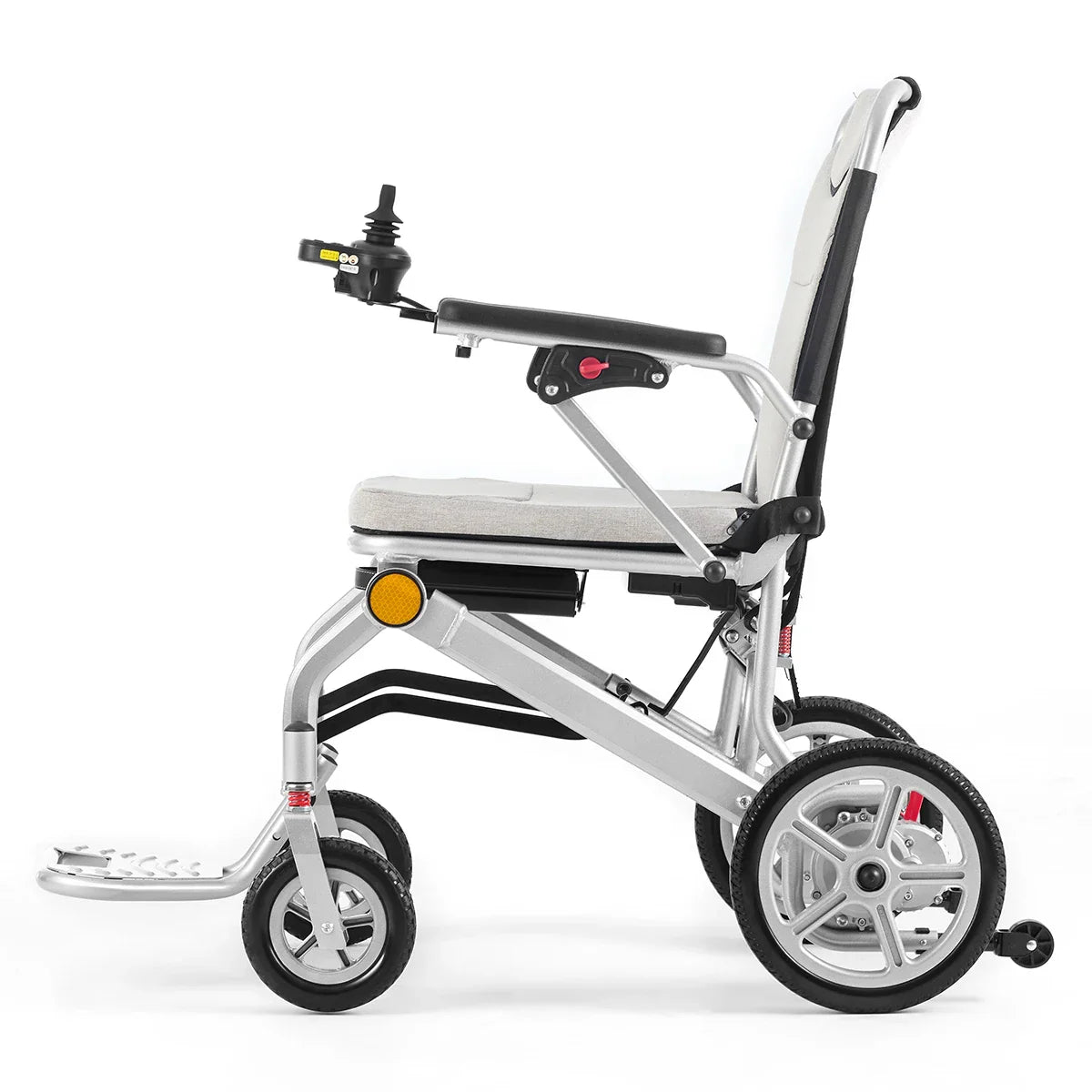 HKM-070803 Lightweight Electric Wheelchair for Travel with Removable Lithium Battery, 250W Dual Motor, Compact Design