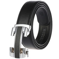 HKM-070803 Luxury Genuine Leather Men's Automatic Buckle Belt
