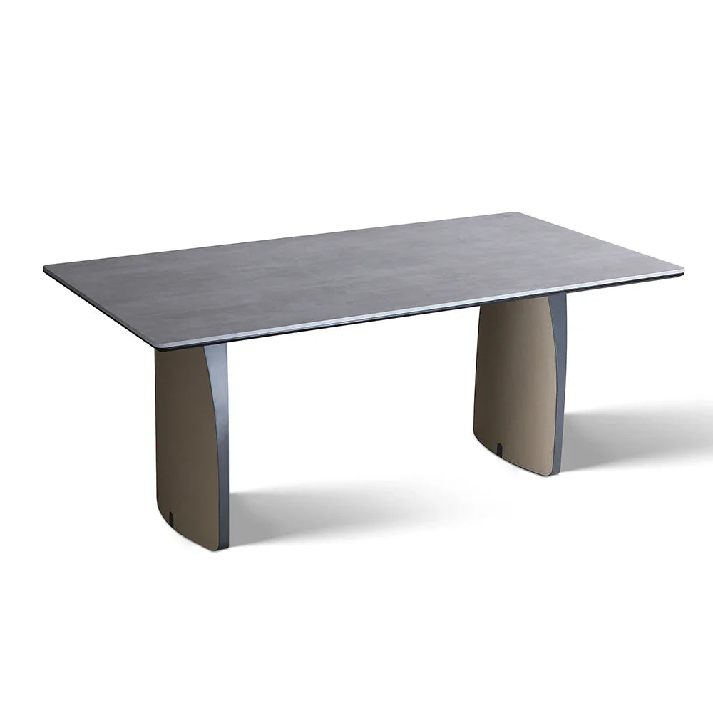 HKM-070803 Modern Nordic Extending Dining Table with Golden Stainless Steel Frame and Tempered Glass Top