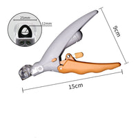 HKM-0708413 LED Light Pet Nail Clippers with Magnifying Glass and Wavy Handle