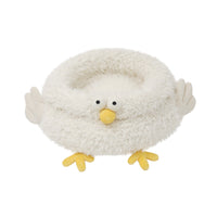 HKM-0708669 Universal Cat Bed for All Seasons - Soft Lion Velvet and Crystal Velvet, 49x49x21cm Pet Kennel in White