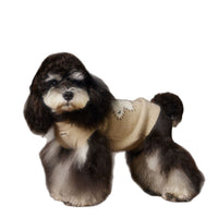 HKM-0709181 Schnauzer Teddy Bichon Cozy Sleeveless Wool Sweater Vest in Red and Beige