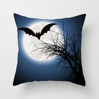 HKM-070931 Halloween Decorative Sofa Cushion Cover and Pillowcase, Peach Skin Fabric, Chemical Fiber Pattern, Cozy Home Accent