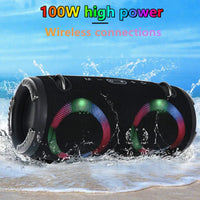 HKM-070931 Portable 100W Outdoor Bluetooth Speaker with 3D Stereo Surround Sound and Subwoofer for Mobile Devices