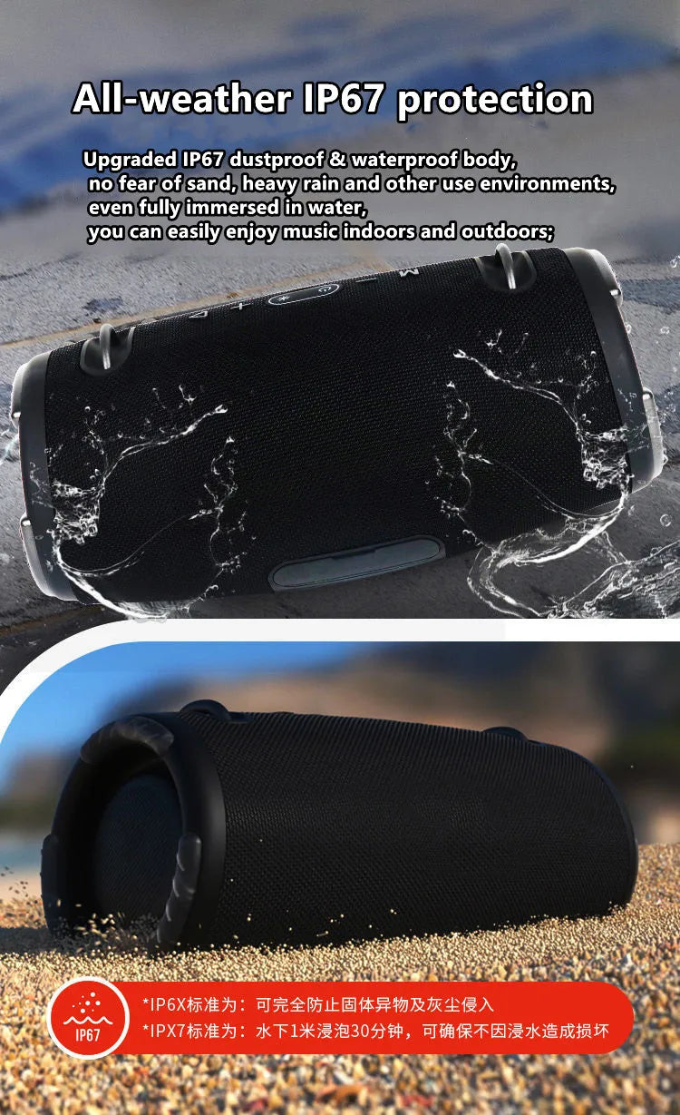 HKM-070931 Portable 100W Outdoor Bluetooth Speaker with 3D Stereo Surround Sound and Subwoofer for Mobile Devices