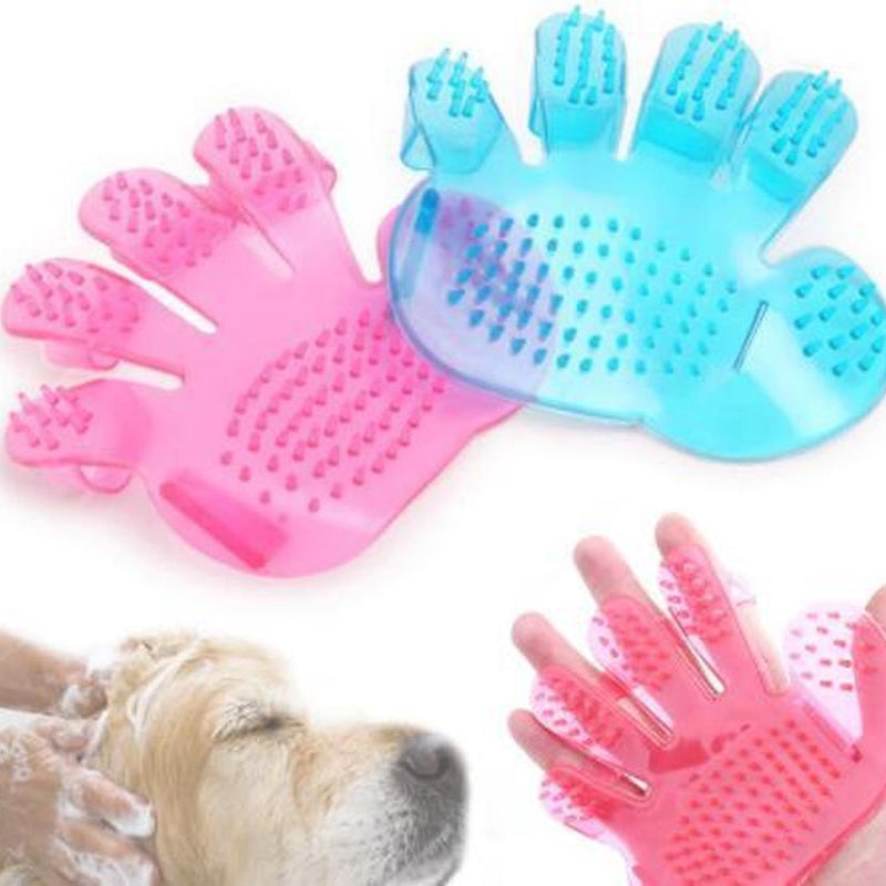 HKM-070995 Adjustable Soft Rubber Pet Grooming Brush for Bath and Massage