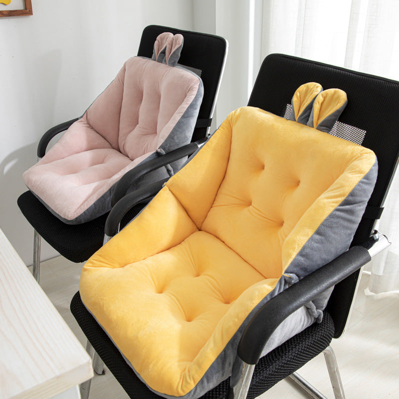 HKM-070995 Plush Solid Color Office Chair Cushion for Long Hours of Comfort