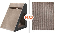 HKM-0710589 Triangle Cat Scratch Board - Corrugated Paper Claw Sharpener in Minimalist Black Design