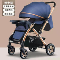 HKM-071123 Foldable Multifunctional Baby Stroller with Adjustable Canopy and Compact Design