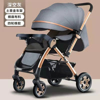 HKM-071123 Foldable Multifunctional Baby Stroller with Adjustable Canopy and Compact Design