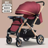 HKM-071123 Foldable Multifunctional Baby Stroller with Adjustable Canopy and Compact Design