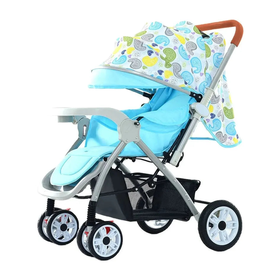HKM-071123 Foldable Multifunctional Baby Stroller with Adjustable Canopy and Compact Design
