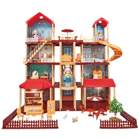 HKM-071187 3D DIY Miniature Dollhouse Model with LED Light - Kids Furniture Craft Puzzle for Ages 6+