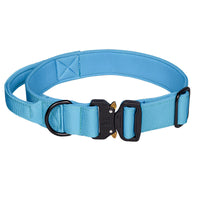 HKM-0712381 Nylon Tactical Pet Collar with Release Buckle for Outdoor Use - Variety of Colors Available