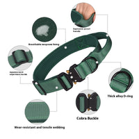 HKM-0712381 Nylon Tactical Pet Collar with Release Buckle for Outdoor Use - Variety of Colors Available