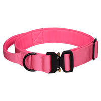 HKM-0712381 Nylon Tactical Pet Collar with Release Buckle for Outdoor Use - Variety of Colors Available