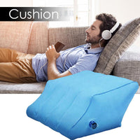 HKM-071315 Leg Lift Pillow in Blue - Ultra-Luxurious Egyptian Cotton with 300 Thread Count - 10x16x20 Inches